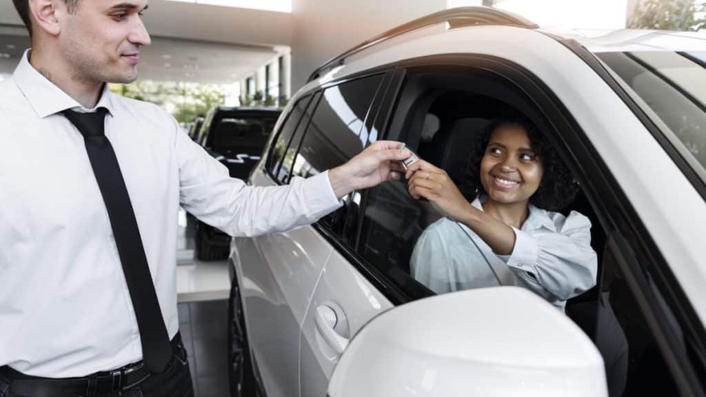 remise des clés de voiture pour une location