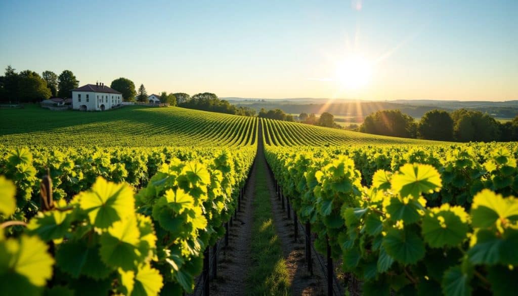 champs de vignes vers Dijon